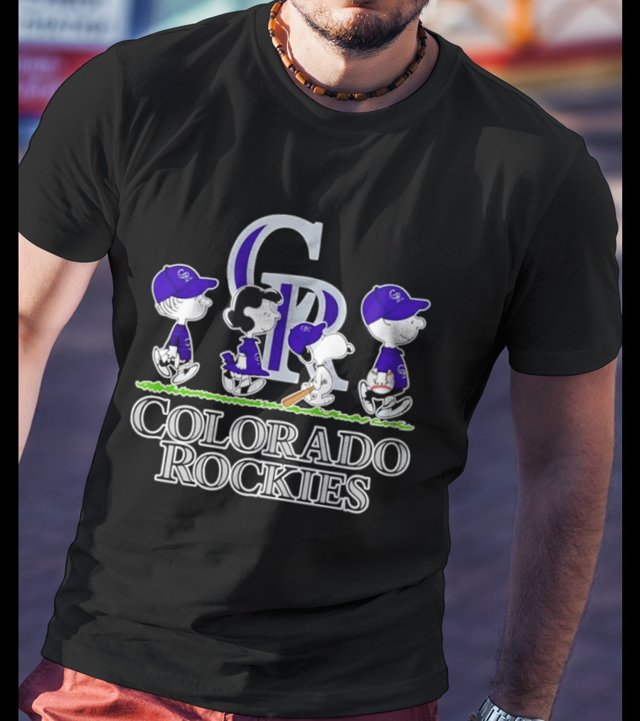 Colorado Rockies Snoopy Charlie Brown Lucy Linus Abbey Road 2026 T-Shirt