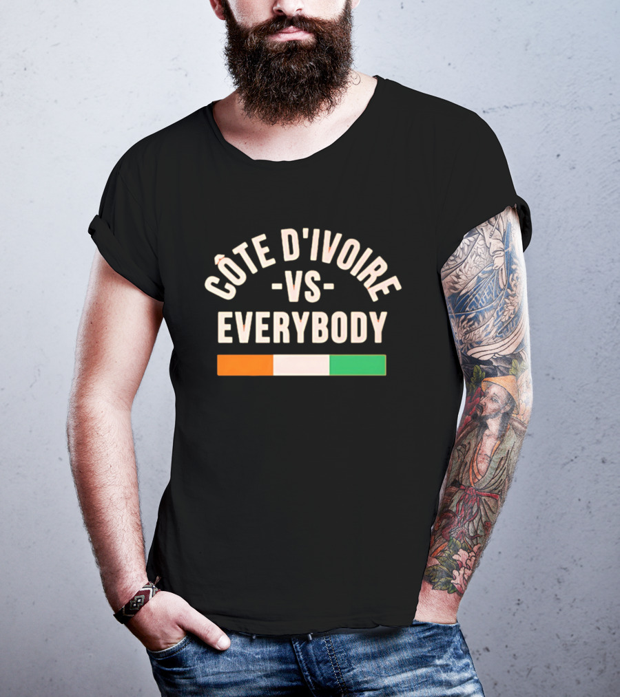 Côte D'Ivoire Vs Everybody Ivory Coast Flag T-Shirt
