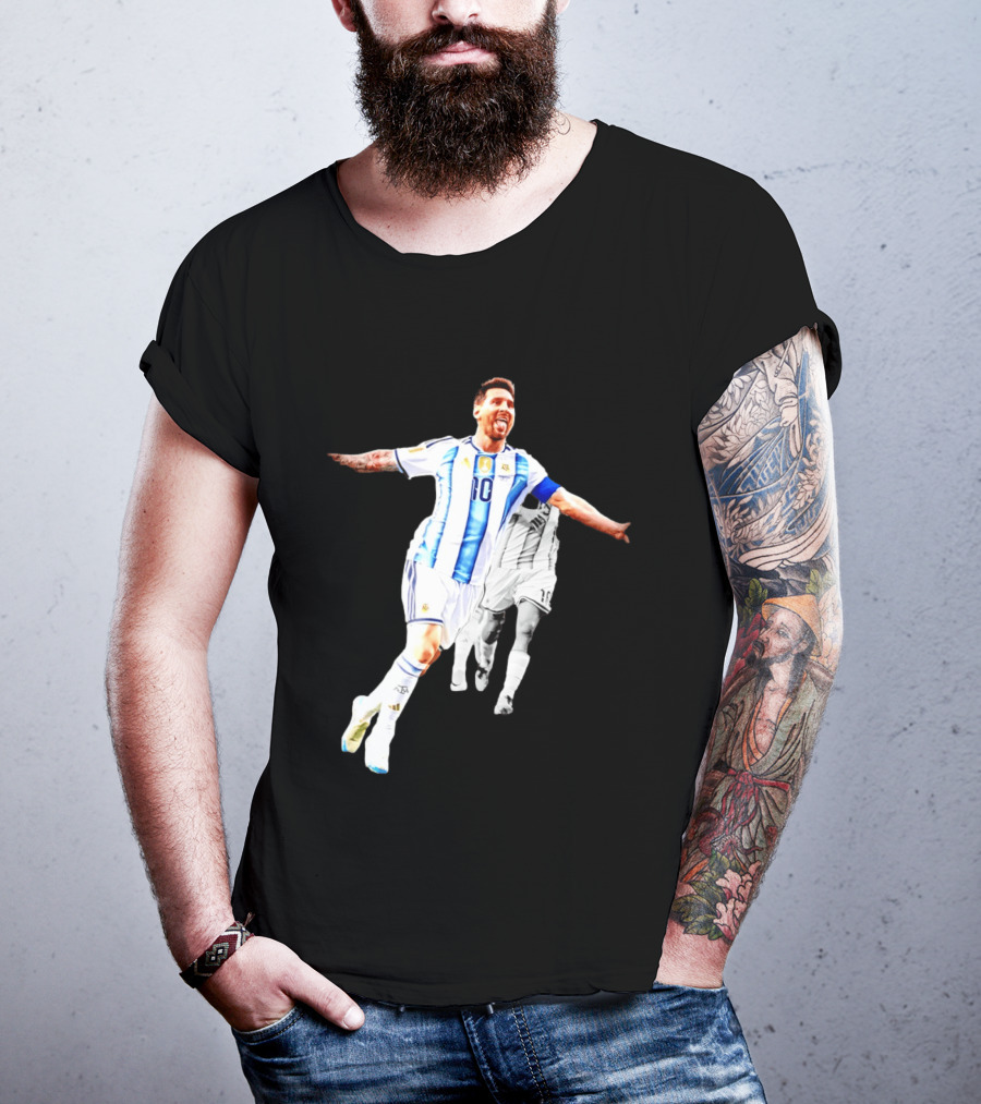 Lionel Messi Number 10 Argentina National Team Iconic Celebration T-Shirt