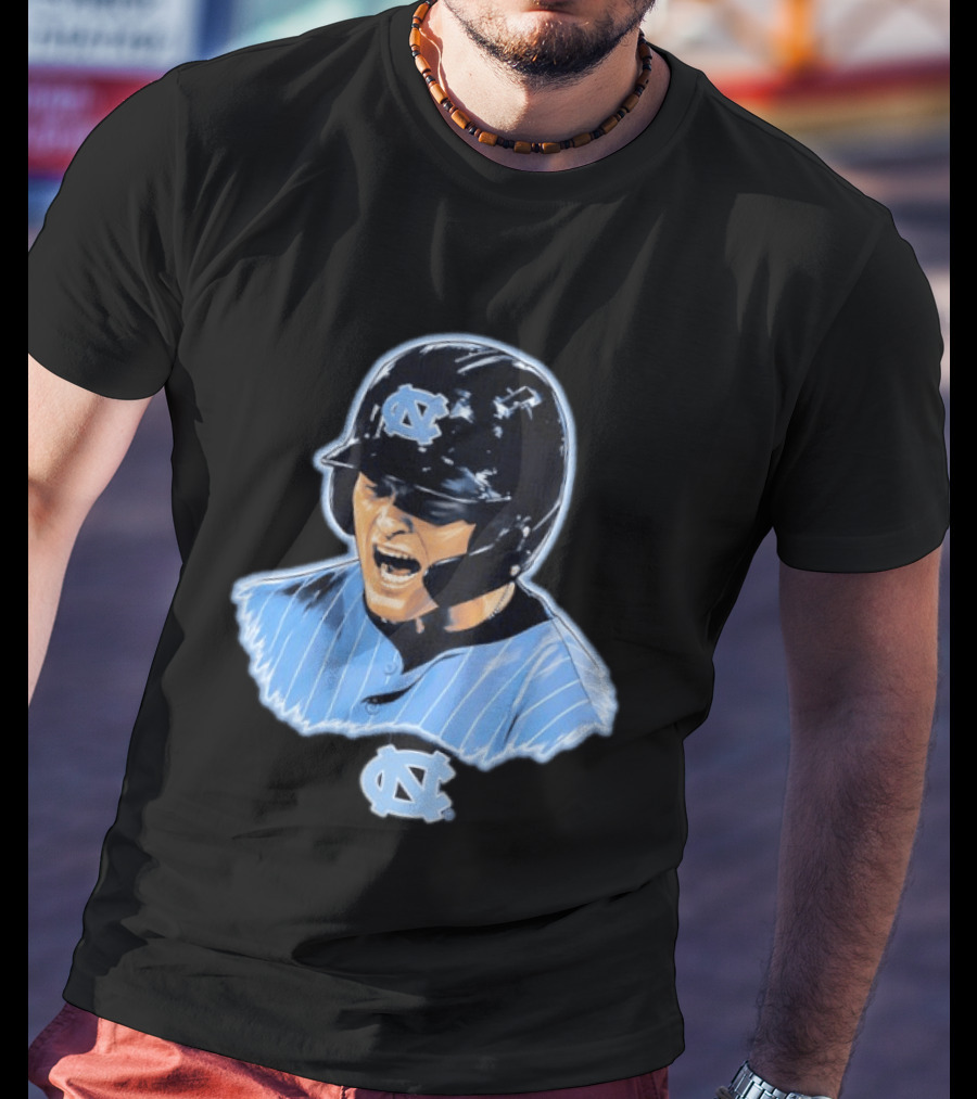 Macon Winslow North Carolina Tar Heels Baseball Player Helmet And Jersey T-Shirt