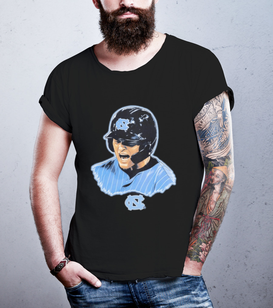 Macon Winslow North Carolina Tar Heels Baseball Player Helmet And Jersey T-Shirt