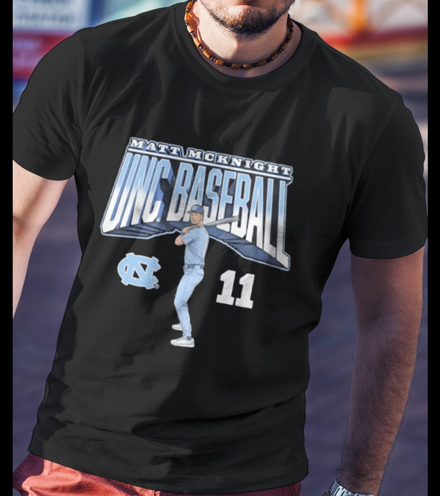 Matt McKnight UNC Baseball 11 Slugger Swing T-Shirt