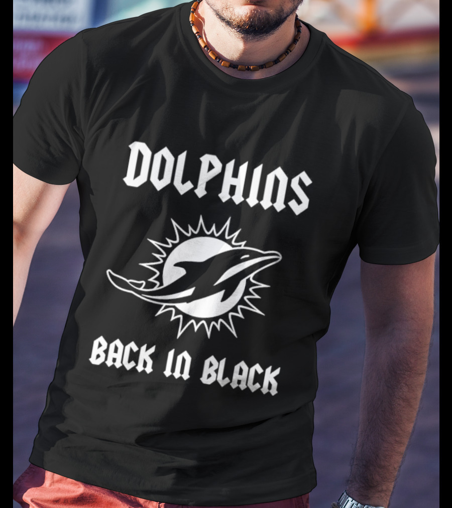 Dolphins Back In Black Miami Sports Team T-Shirt