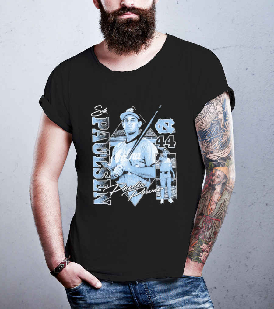 Erik Paulsen 44 UNC Paulie Power 90s Bootleg Baseball T-Shirt