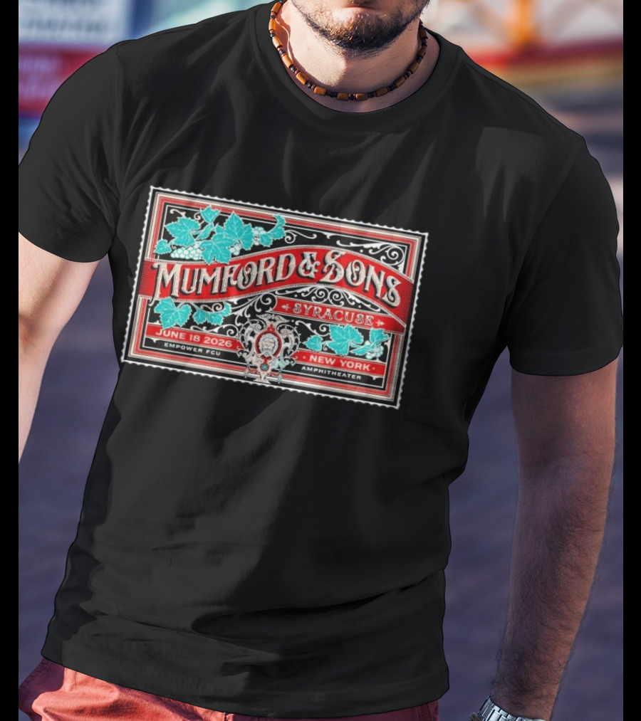 Mumford And Sons Syracuse June 18 2026 Empower FCU Amphitheater New York T-Shirt