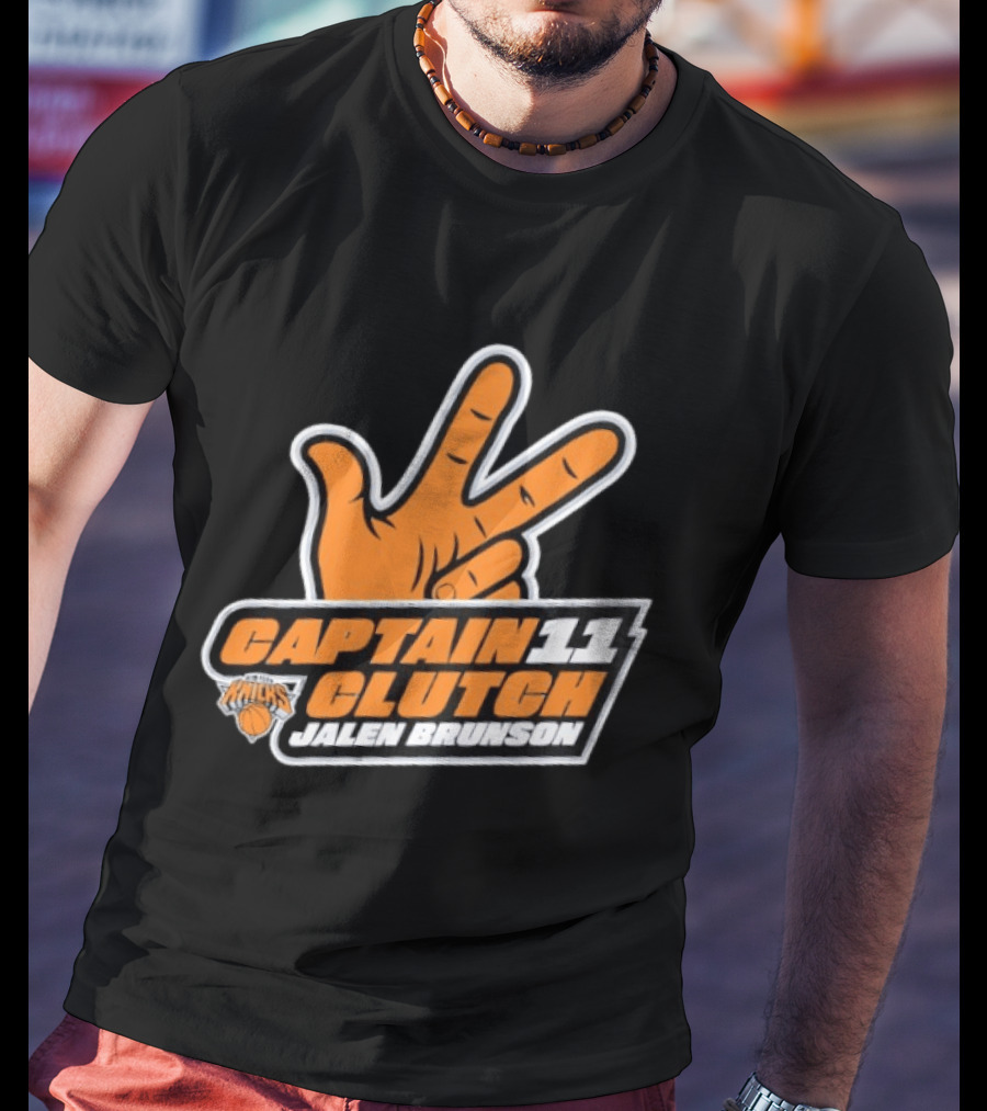New York Knicks 11 Jalen Brunson Captain Clutch T-Shirt