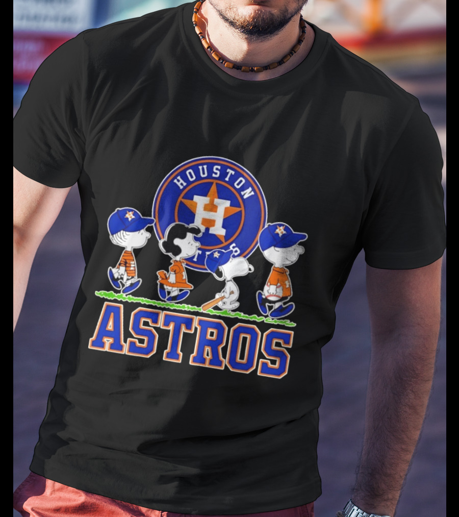 Houston Astros Snoopy Charlie Brown Lucy Linus Abbey Road 2026 T-Shirt