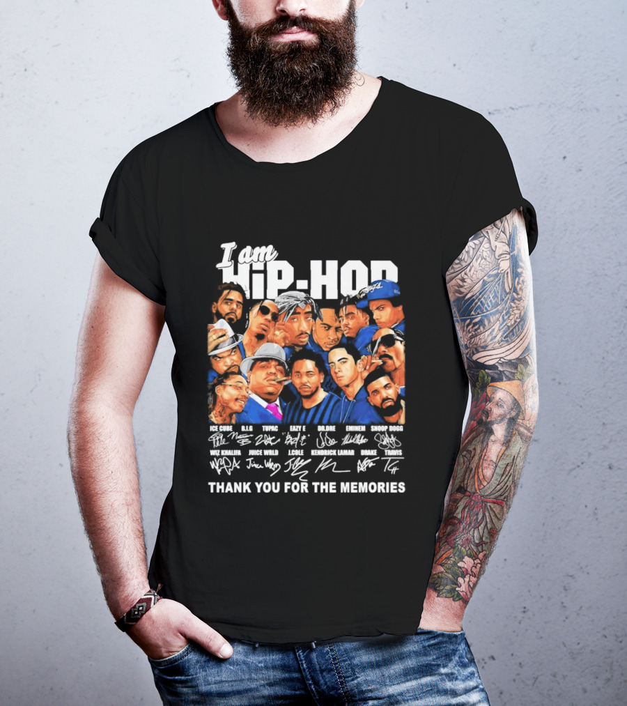 I Am Hip Hop Thank You For The Memories Iconic Artist Signatures T-Shirt