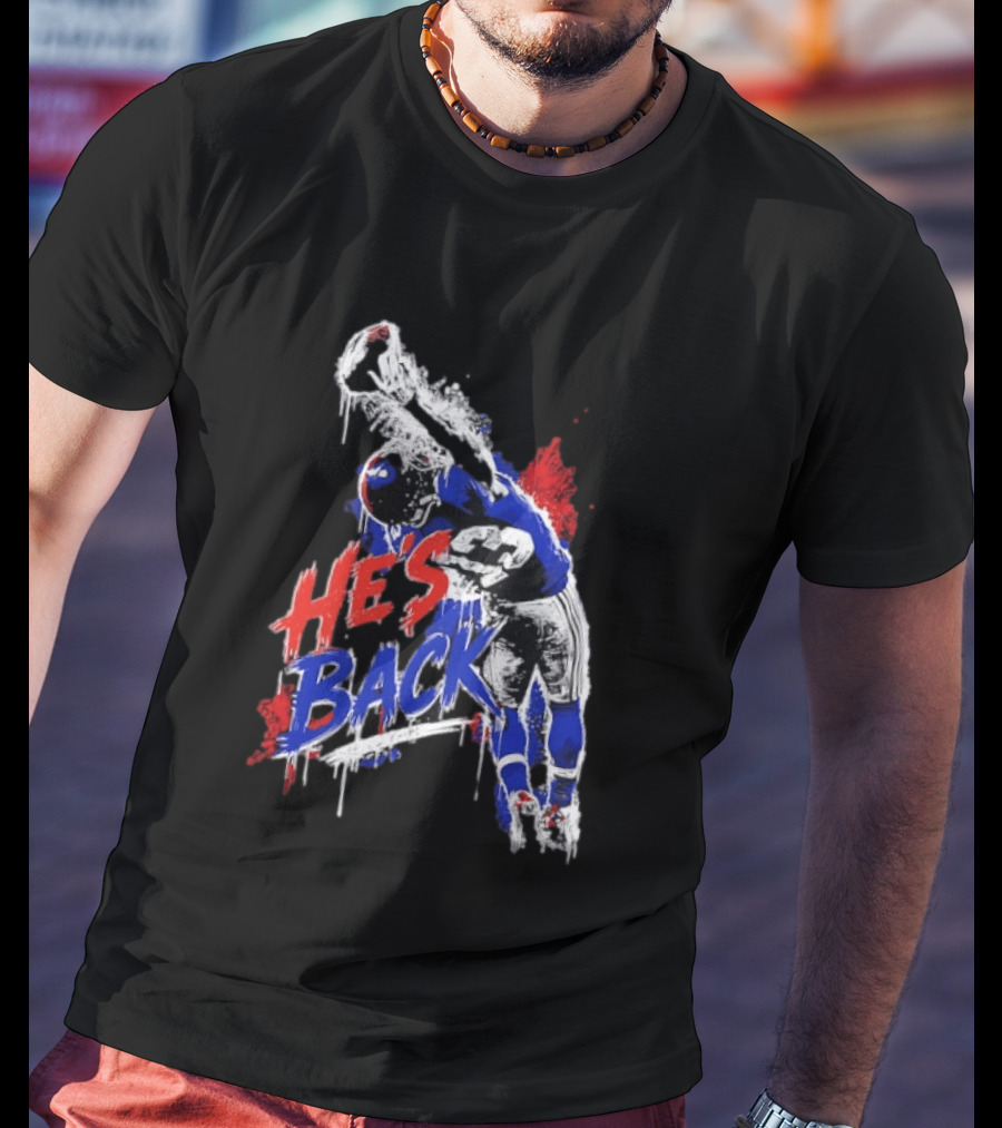 Odell Beckham Jr. He's Back 13 New York Giants Iconic Catch T-Shirt
