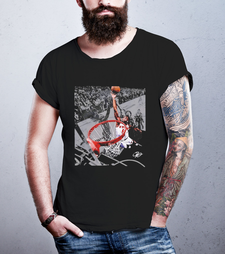 OG Anunoby Dunking New York Knicks 2026 NBA Action T-Shirt