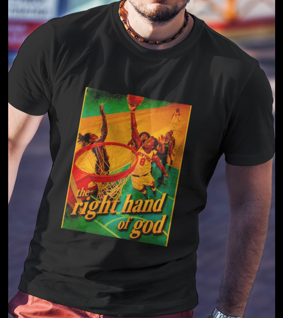 OG Anunoby New York Knicks Basketball The Right Hand Of God 2026 T-Shirt