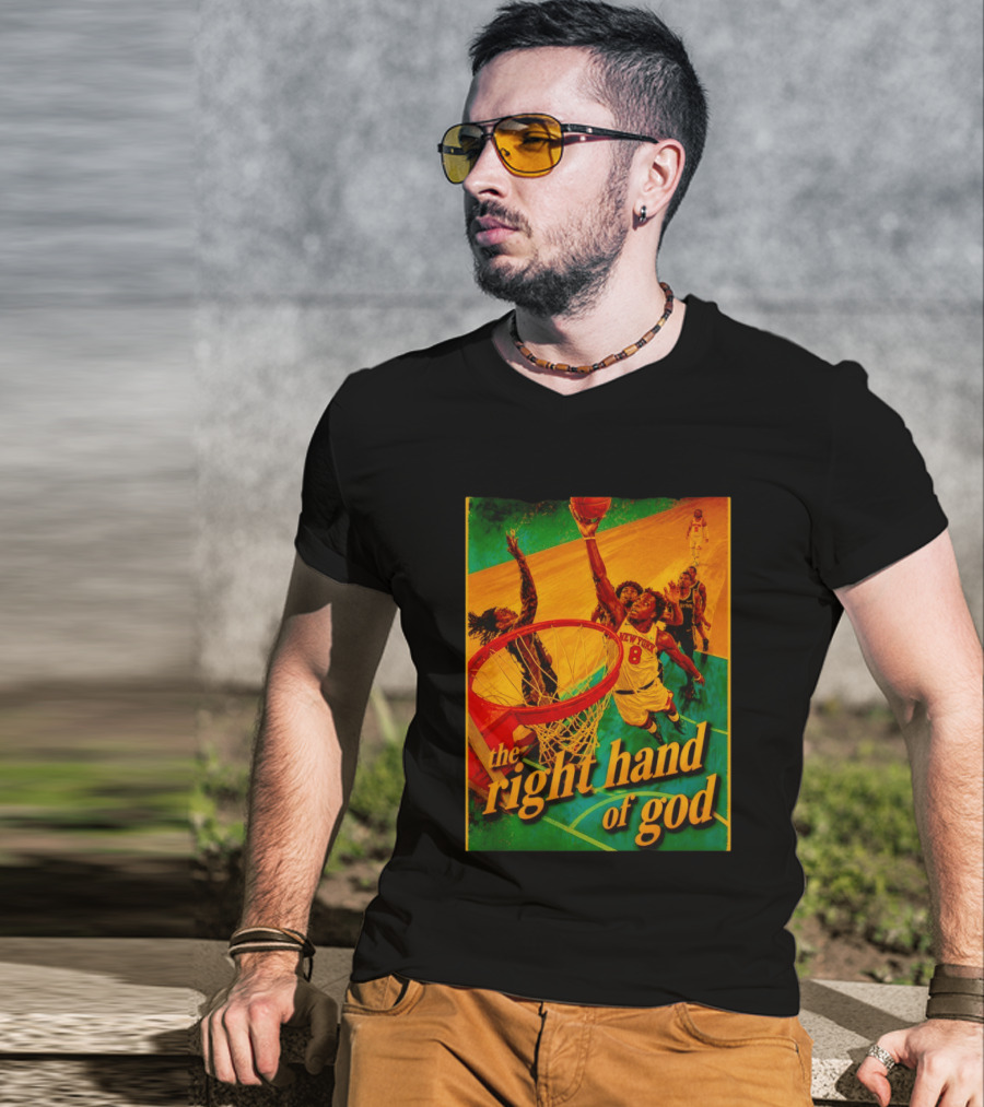 OG Anunoby New York Knicks Basketball The Right Hand Of God 2026 T-Shirt