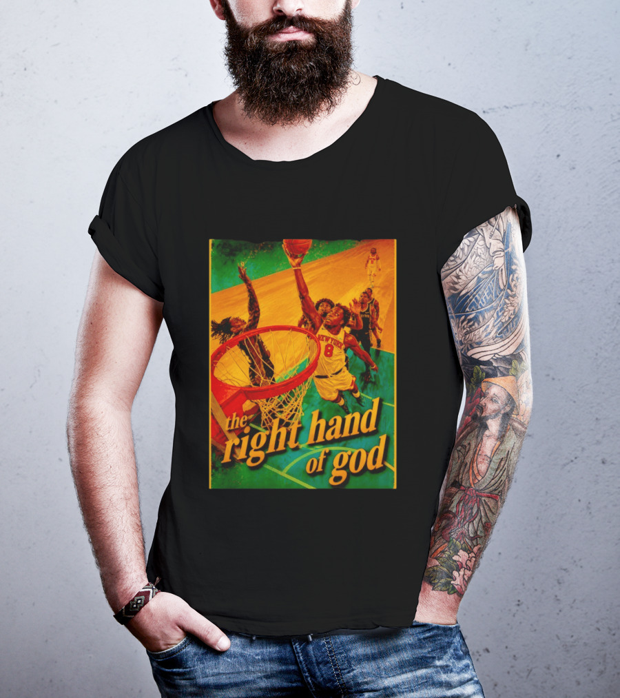 OG Anunoby New York Knicks Basketball The Right Hand Of God 2026 T-Shirt