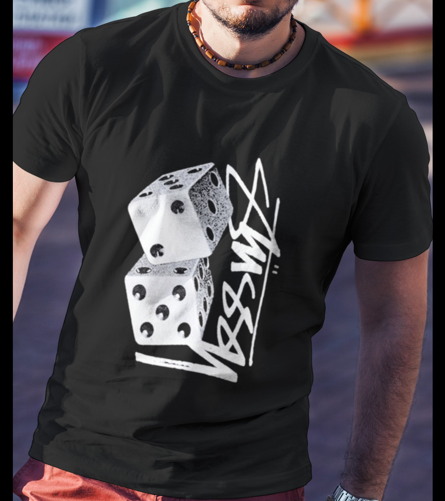 Pla Skateboarding Stussy Dice Stacked Six Side Metal T-Shirt