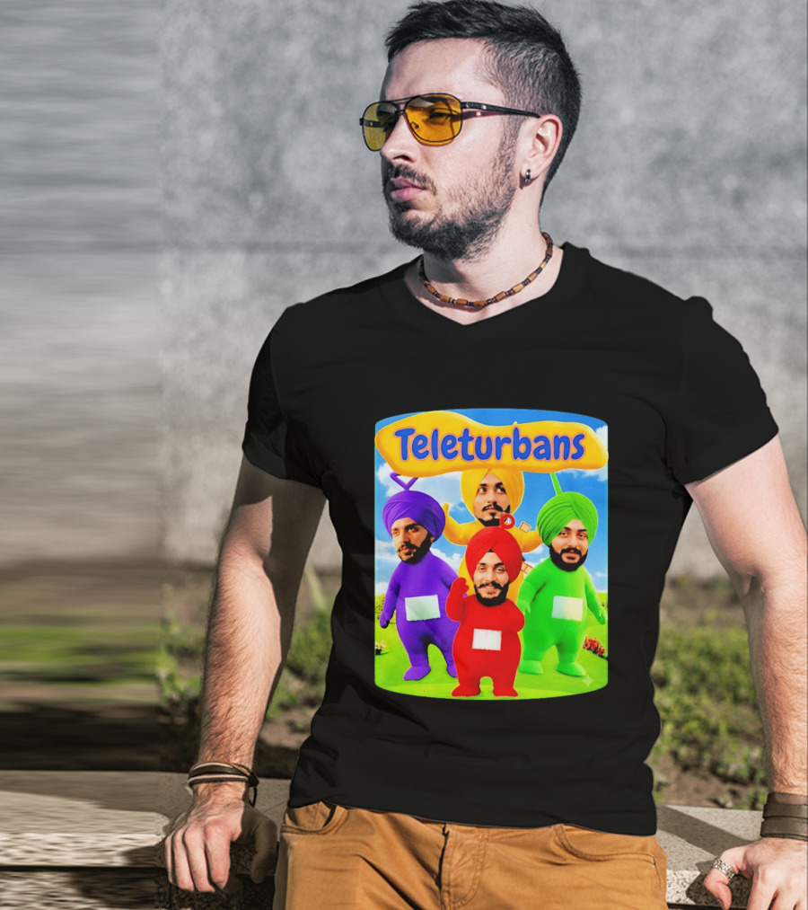 Teleturbans Colorful Characters Parody Featuring Turbans T-Shirt