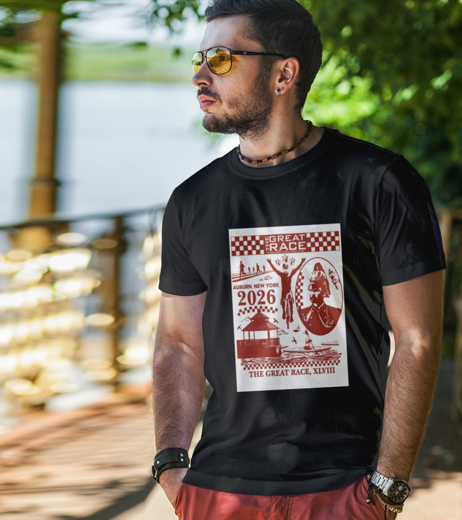 The Great Race Auburn New York 2026 XLVIII Miles Keuka Paddle Wheel Run T-Shirt