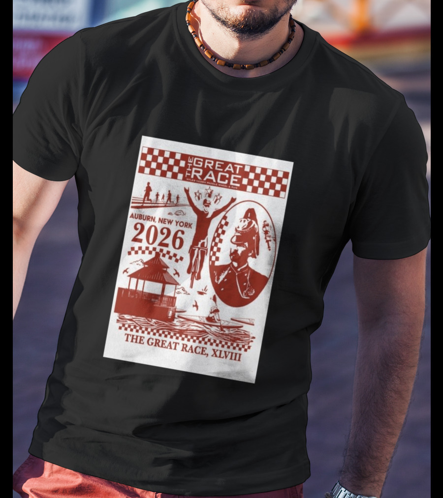 The Great Race Auburn New York 2026 XLVIII Miles Keuka Paddle Wheel Run T-Shirt
