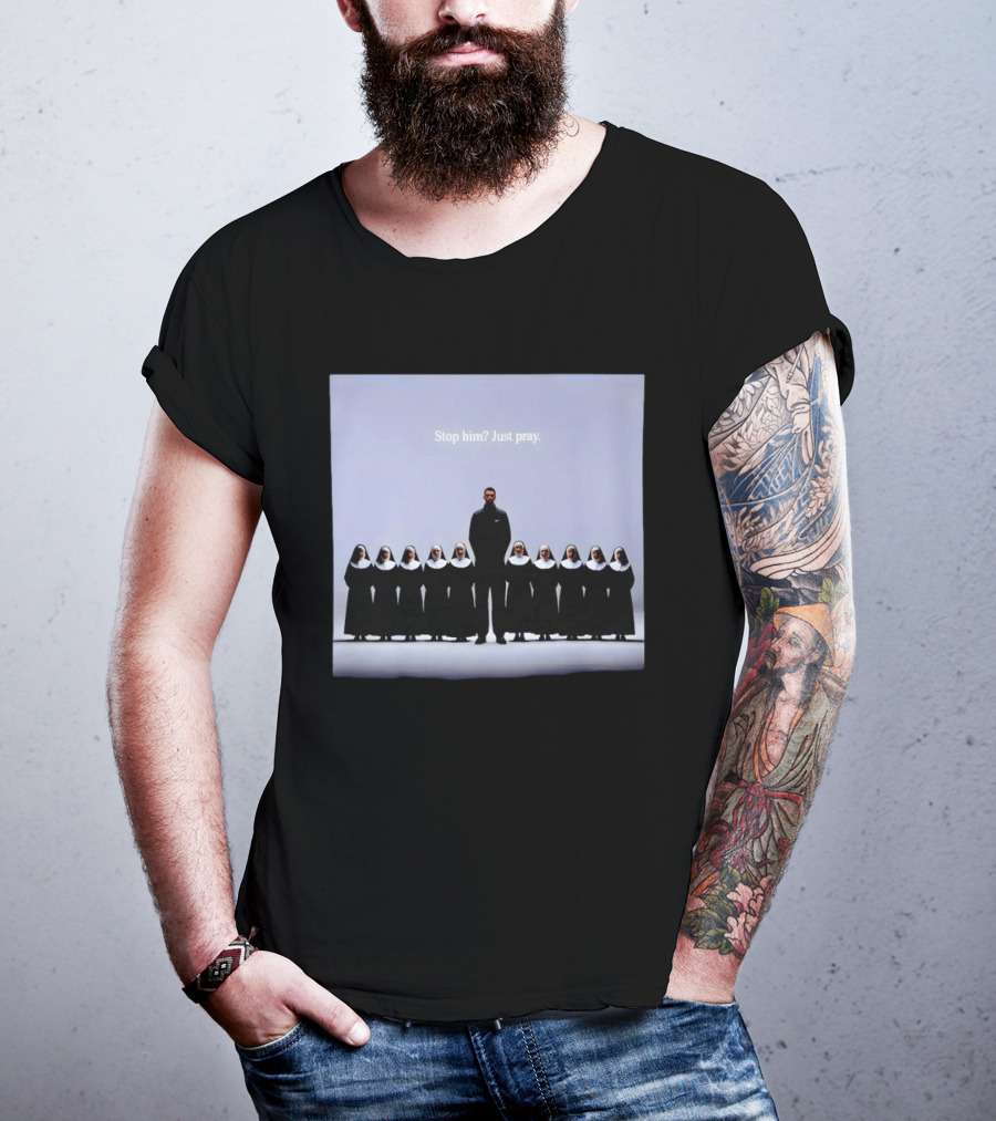 Wemby And The Nuns San Antonio Spurs Basketball Stop Him Just Pray T-Shirt
