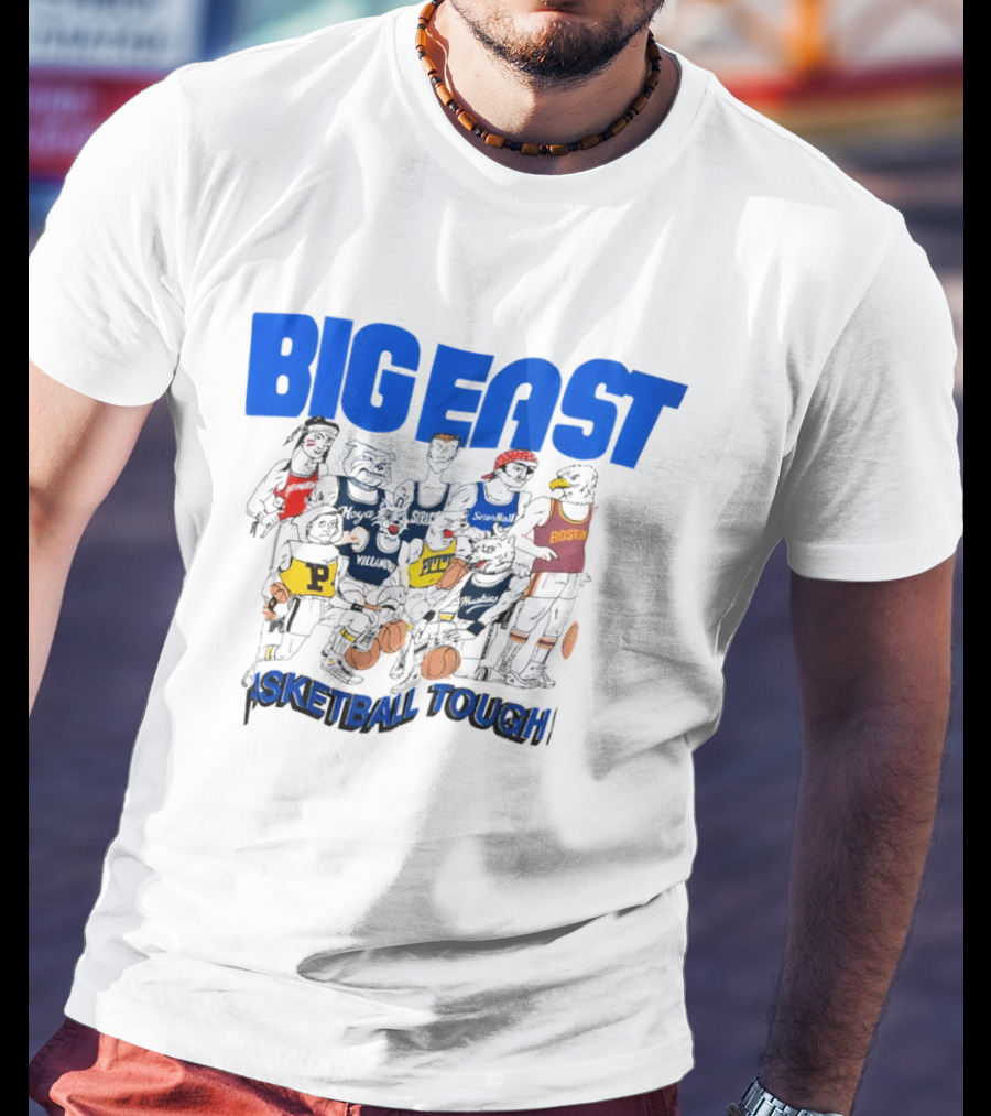 Big East Basketball Teams Boston St John's Syracuse Villanova Pitt Husky Tough T-Shirt