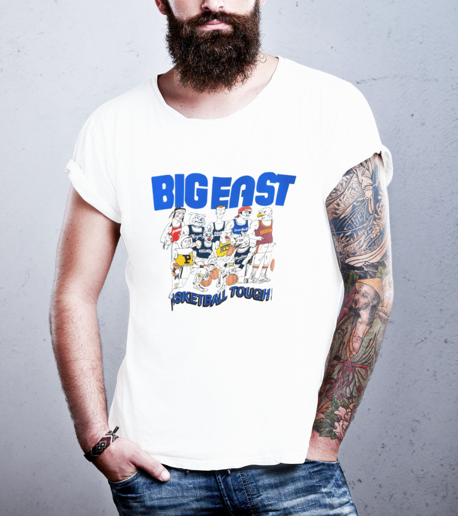 Big East Basketball Teams Boston St John's Syracuse Villanova Pitt Husky Tough T-Shirt