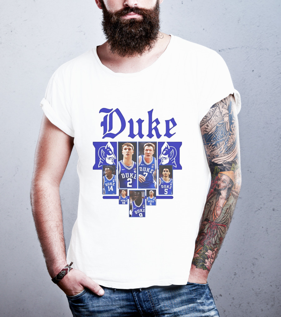 Duke Blue Devils Basketball Team Collage 2025 2026 T-Shirt