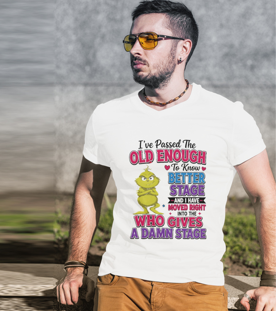 Passed The Old Enough To Know Better Moved Right Into The Who Gives A Damn Stage T-Shirt