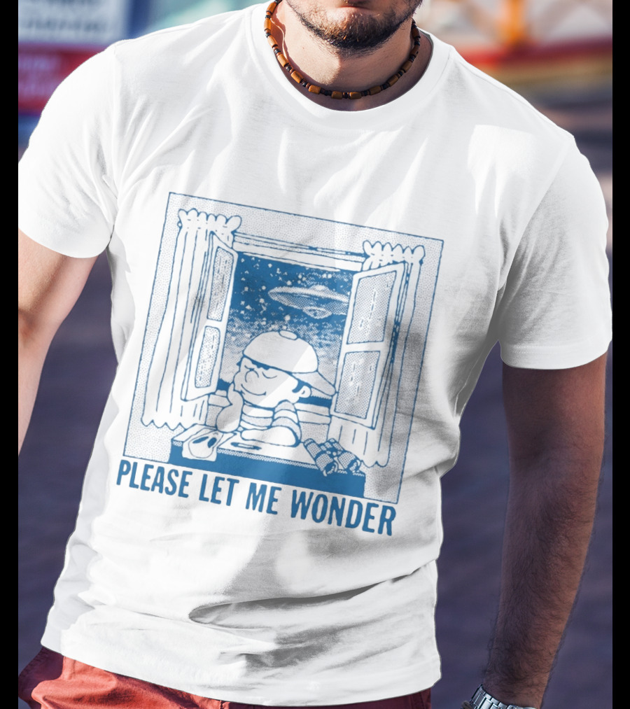 EarthBound Mother 2 Ness Please Let Me Wonder UFO Window Scene T-Shirt