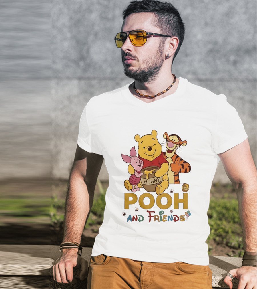 Pooh And Friends Hunny Pot Tigger Piglet T-Shirt