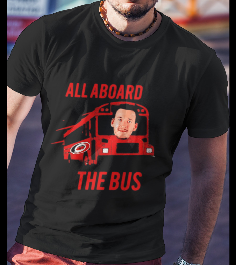 Andrei Svechnikov All Aboard The Bus Carolina Hurricanes NHL Hockey Player T-Shirt