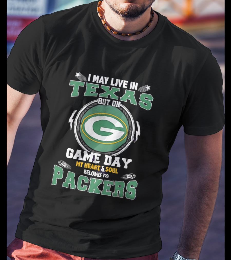 Texas Resident's Heart Belongs To Packers On Game Day T-Shirt