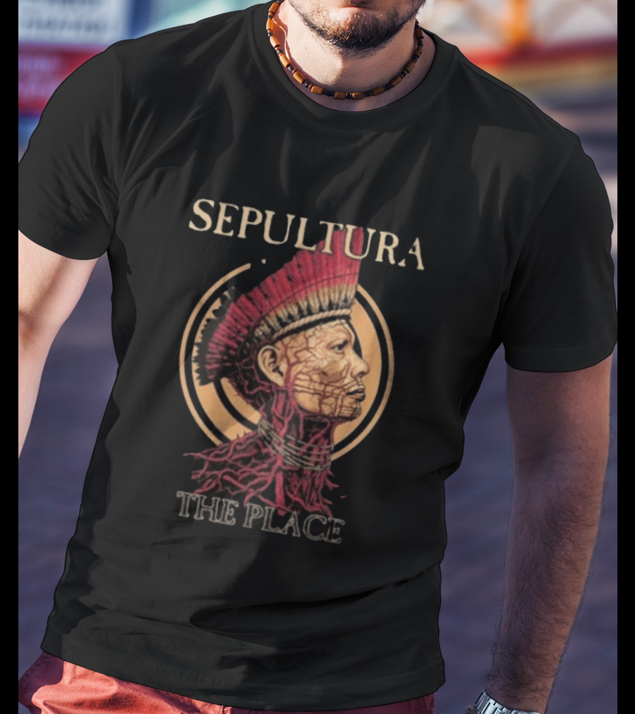 Sepultura Roots Bloody Roots The Place Iconic Indigenous T-Shirt