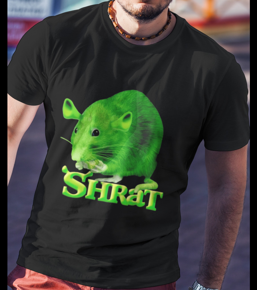 Shrat Chaos Potato Meme Shrek Rat Green Rodent Hybrid T-Shirt