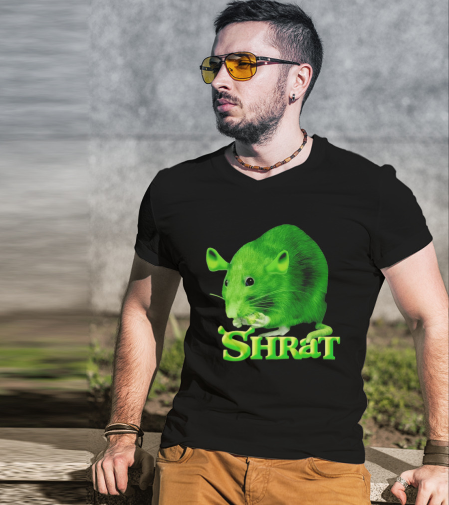 Shrat Chaos Potato Meme Shrek Rat Green Rodent Hybrid T-Shirt