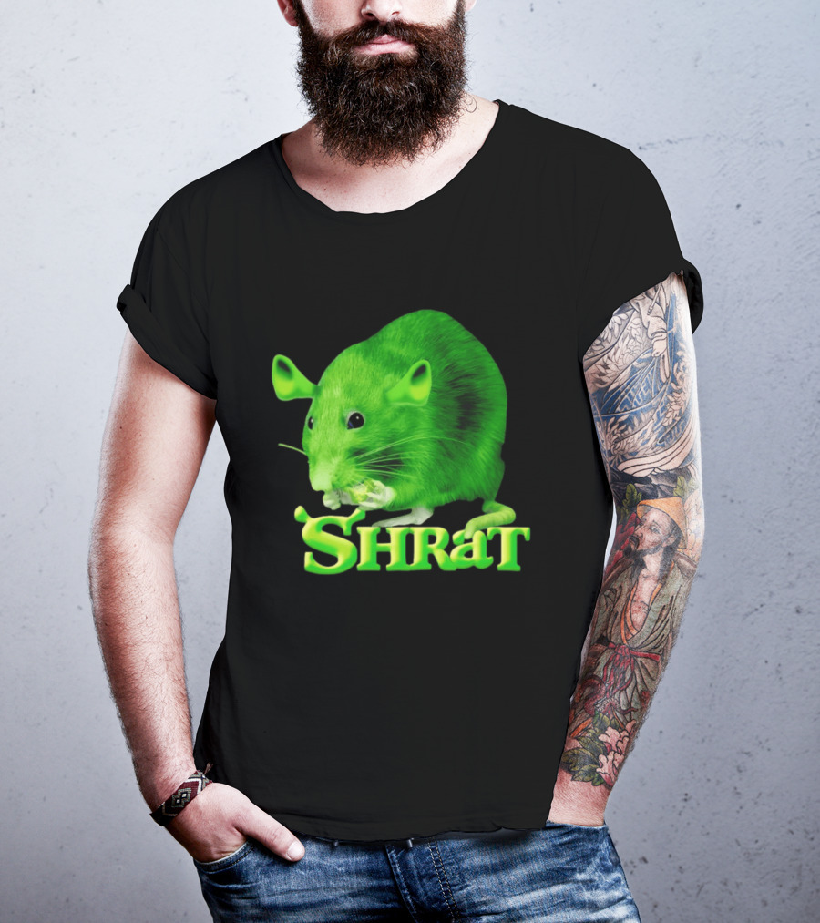 Shrat Chaos Potato Meme Shrek Rat Green Rodent Hybrid T-Shirt