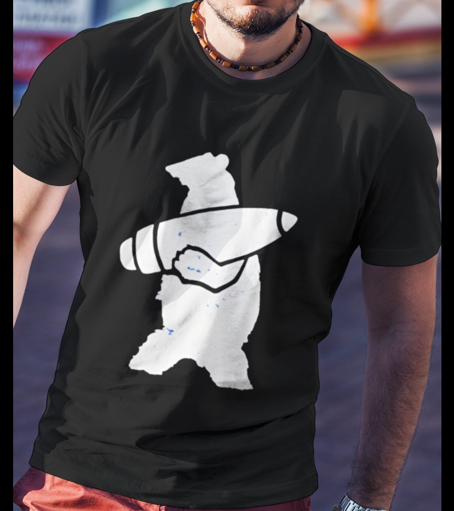 Bear Holding Artillery Shell Military Corporal T-Shirt