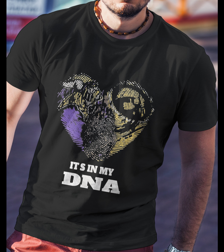 Minnesota Vikings Iowa Hawkeyes It's In My DNA Heartprint T-Shirt
