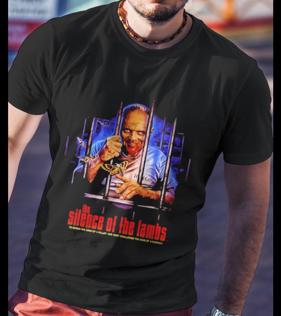 The Silence Of The Lambs Hannibal Lecter Anthony Hopkins Barbed Window Moth T-Shirt