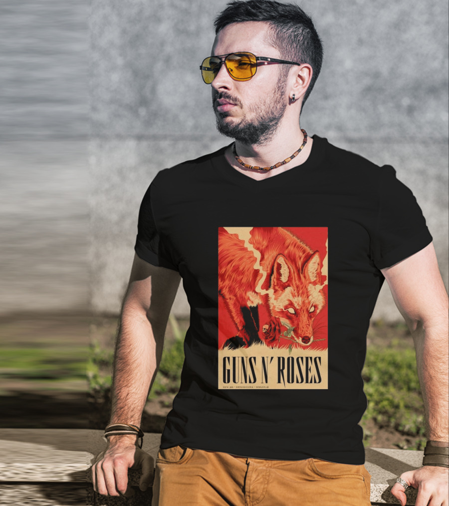 Guns N' Roses Fox With Rose Download Festival June 13 2026 Donington Park Castle Donington Leicestershire T-Shirt