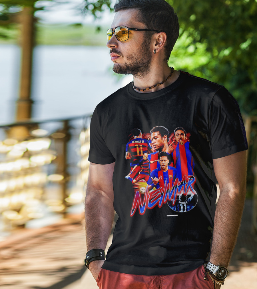 Neymar Jr Barcelona Iconic Football Legend T-Shirt