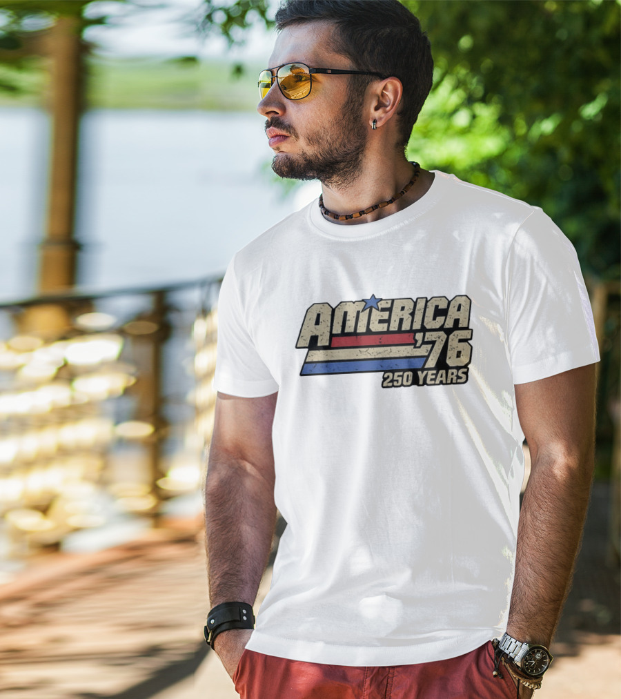 America '76 Vintage Patriotic 250 Years Celebration T-Shirt