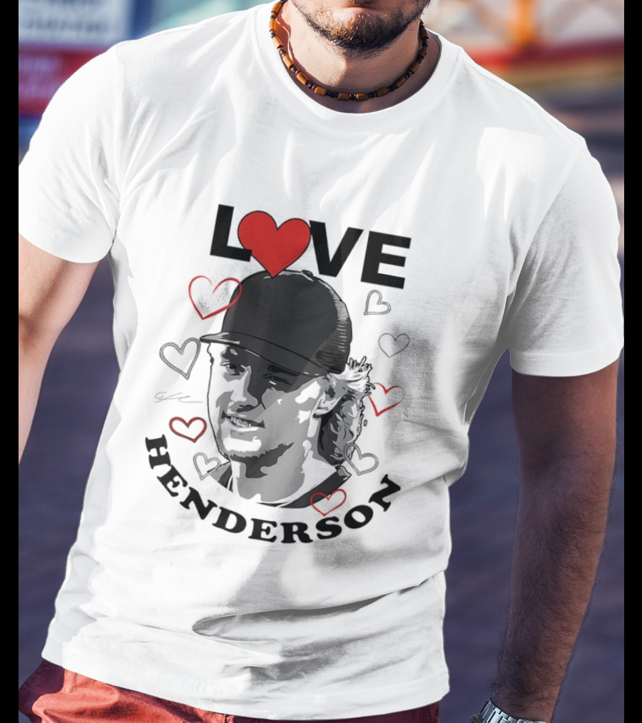 Love Gunnar Henderson Baltimore Orioles Baseball Heart T-Shirt