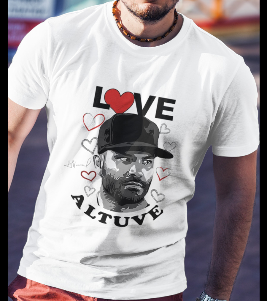 Love Altuve Houston Baseball Heart T-Shirt
