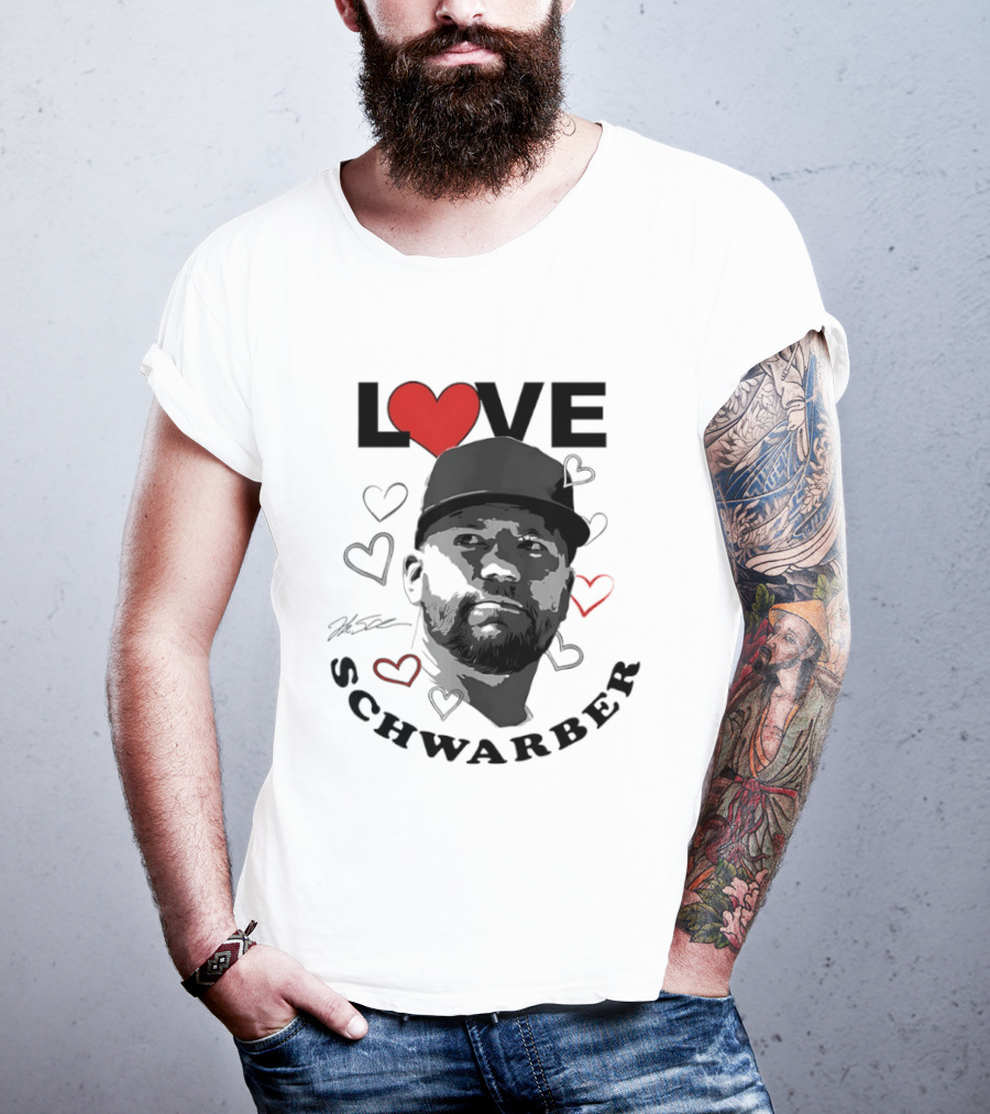 Love Kyle Schwarber Philadelphia Baseball Heart T-Shirt