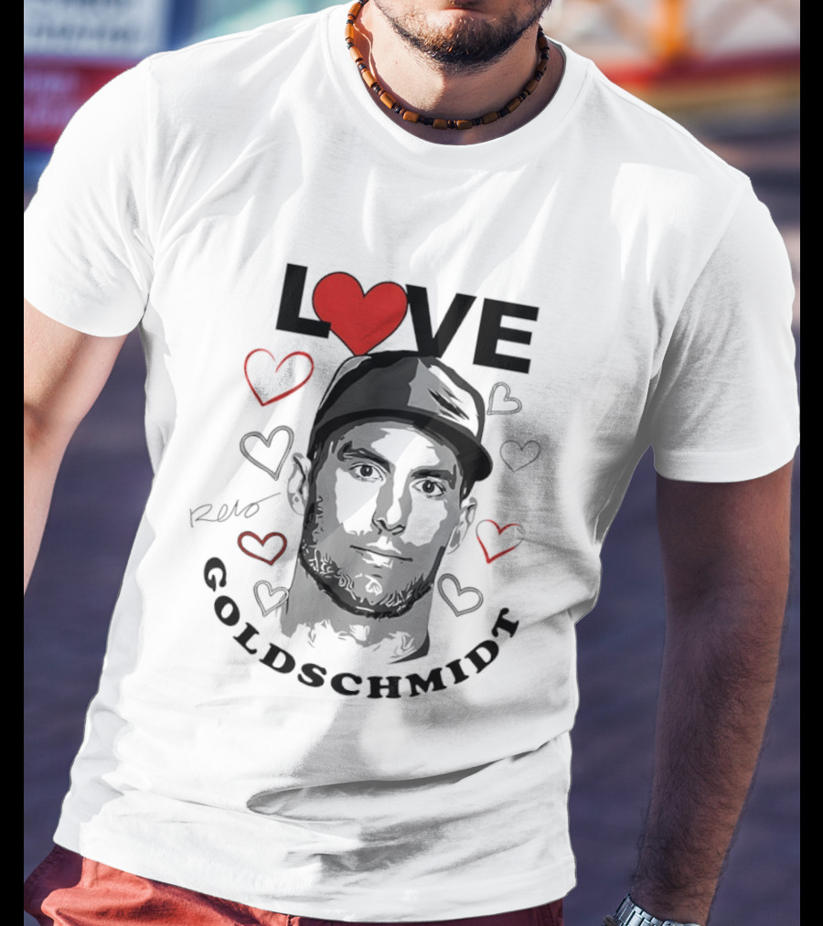 Love Paul Goldschmidt Heart Baseball T-Shirt