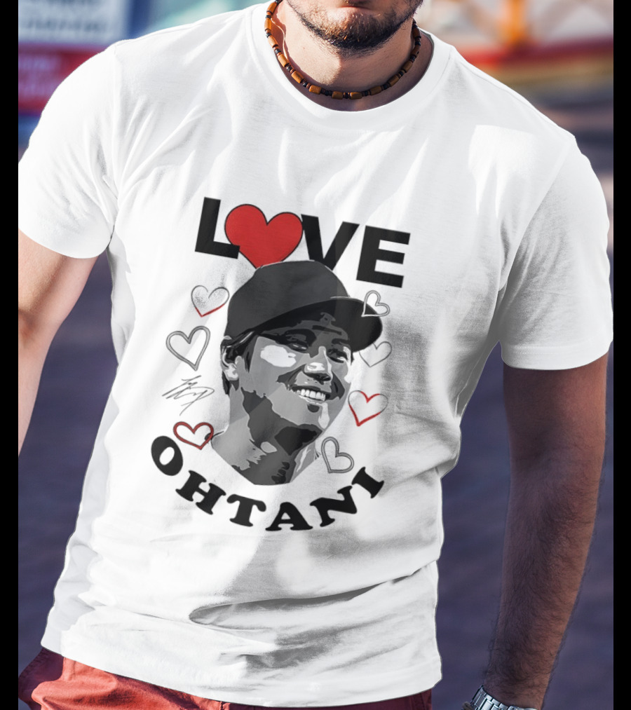 Love Shohei Ohtani Baseball Heart Los Angeles T-Shirt