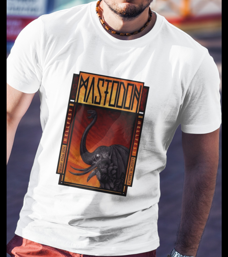 Mastodon Hellfest Clisson France June 19 2026 Dragon T-Shirt
