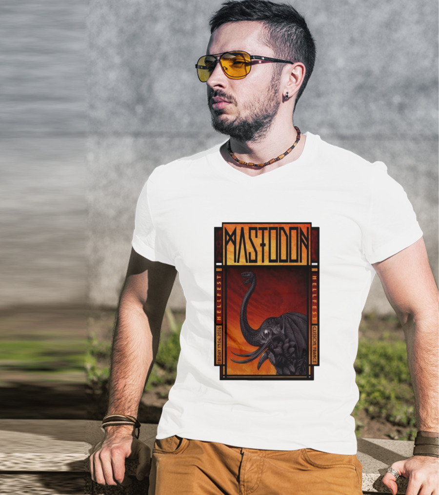 Mastodon Hellfest Clisson France June 19 2026 Dragon T-Shirt