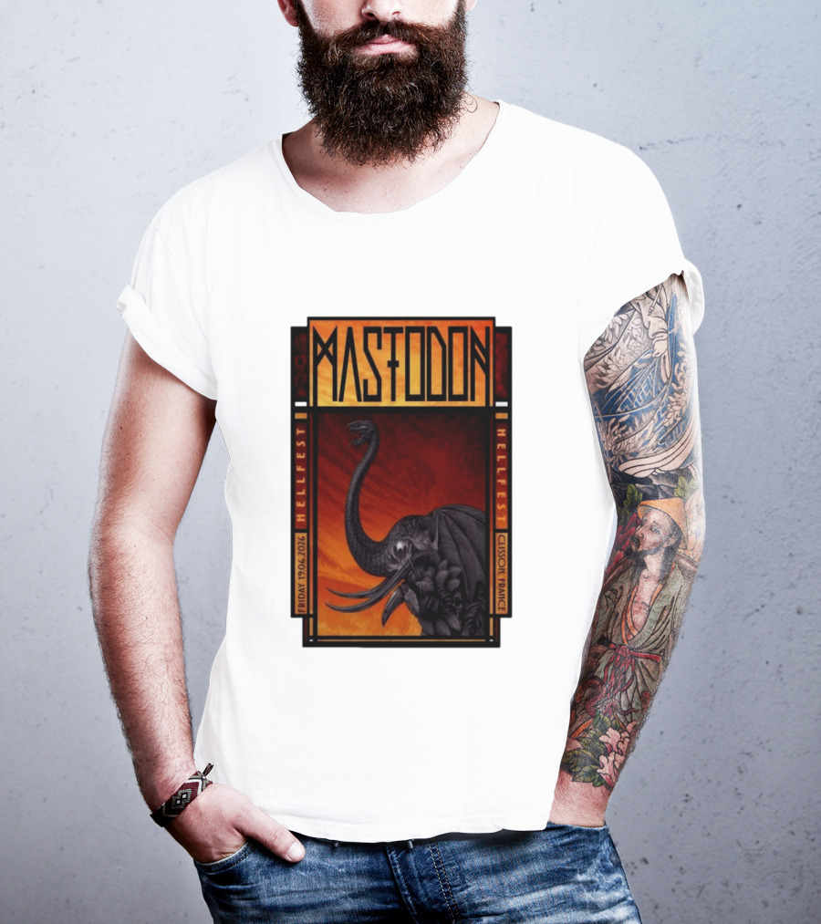 Mastodon Hellfest Clisson France June 19 2026 Dragon T-Shirt