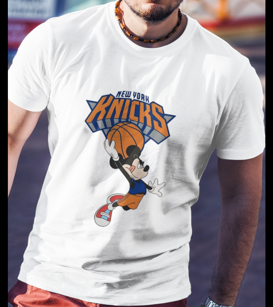 Mickey Mouse NBA New York Knicks Basketball Player Disney T-Shirt