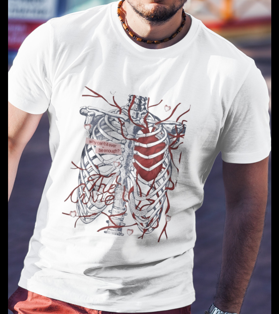Olivia Rodrigo The Cure Why Can't I Ever Be Enough Skeleton Ribs Heart T-Shirt